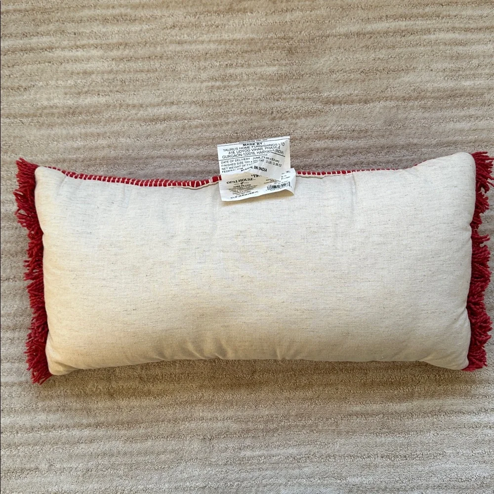 Opalhouse Orange Diamond Skinny Lumbar Throw Pillow